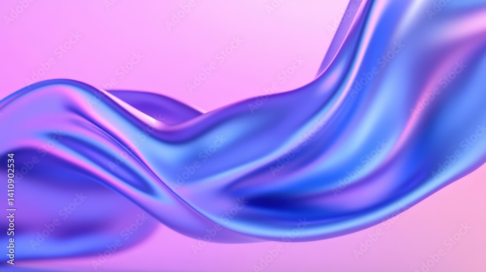 Obraz premium Blue and purple flowing fabric