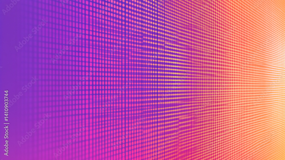 Obraz premium Colorful Abstract Background of Dots in Gradient from Purple to Orange with Digital Texture Ideal for Modern Design Projects and Website Graphics