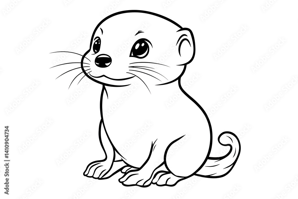Adorable baby bunny cartoon illustration