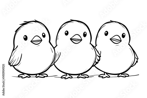 Obraz na płótnie Adorable baby chicks illustration w salonie