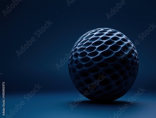 Blue sphere with cutouts
