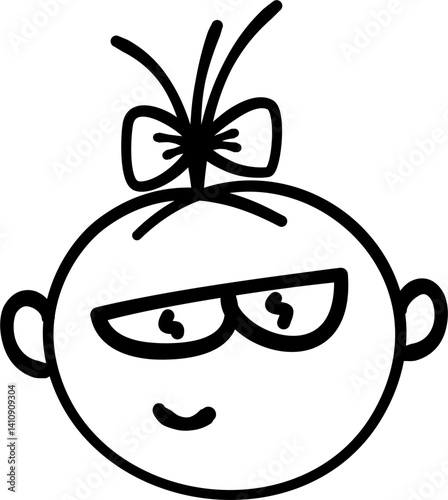 Cool baby outline