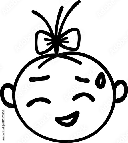 Nervous baby outline