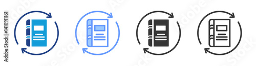 Circulation icon set multiple style collection