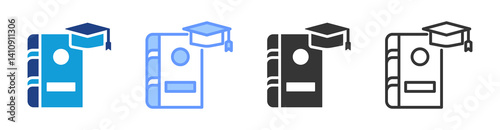Thesis icon set multiple style collection