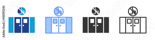 Quiet Zone icon set multiple style collection