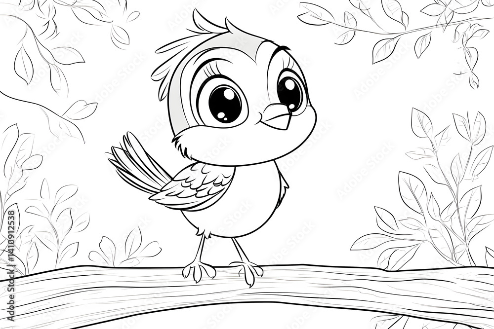 Adorable cartoon animal character illustration