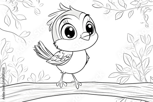 Obraz na płótnie Adorable cartoon animal character illustration w salonie