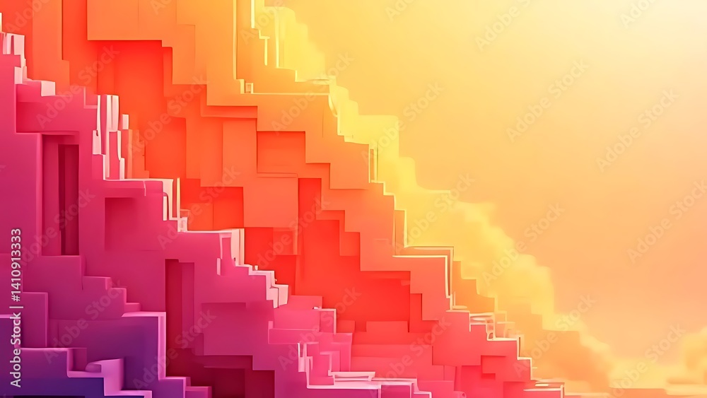 Fototapeta premium Abstract Warm-toned Geometric Composition