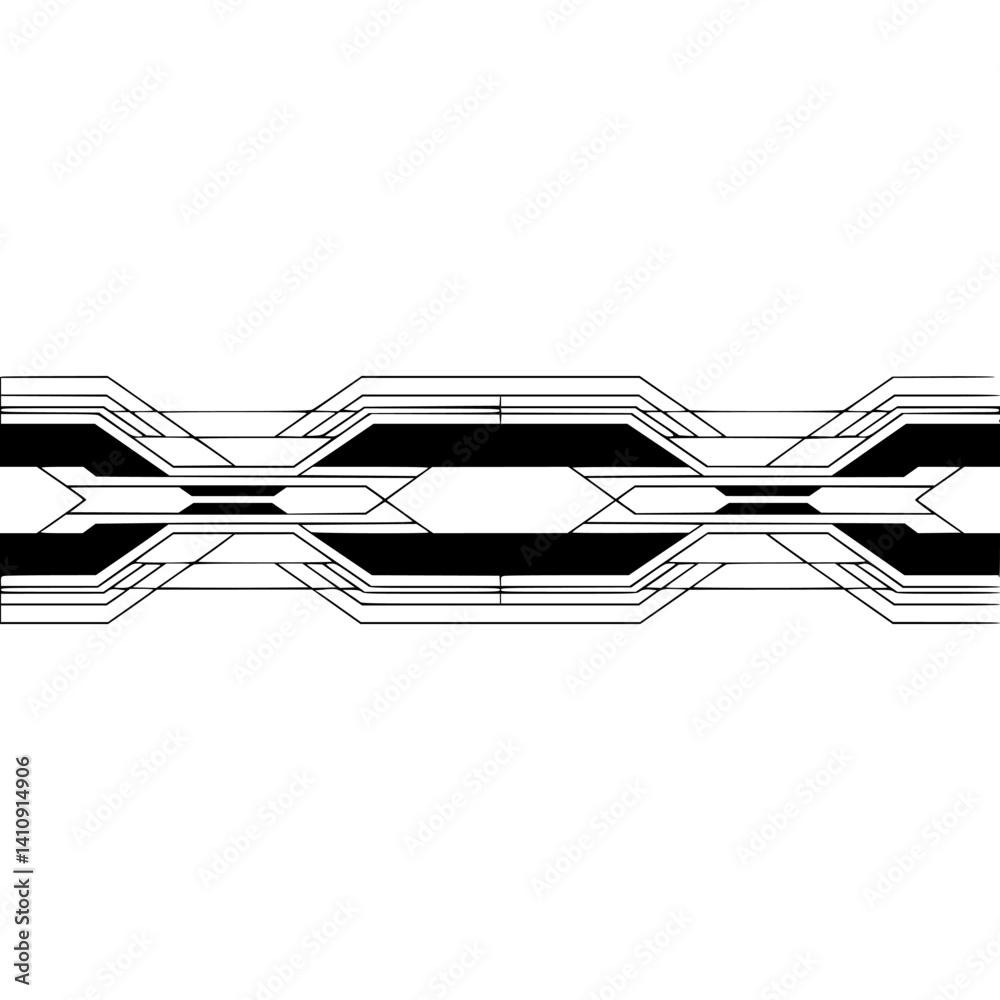 Fototapeta premium Abstract Tech Stripe, Minimalist Geometric Design, Modern White Background