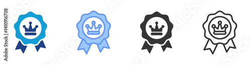 Royalty icon set multiple style collection