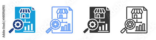 Due Diligence icon set multiple style collection