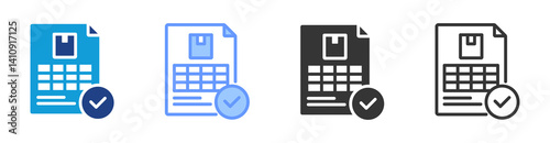 Stock Audit icon set multiple style collection