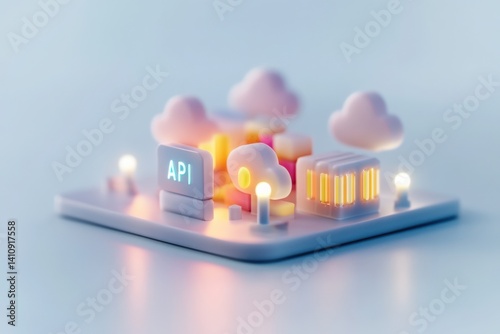Api gateway and cloud service concept