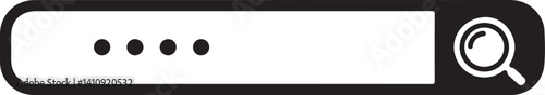 Website search vector icon. Site search flat sign design. Web site loupe search symbol pictogram