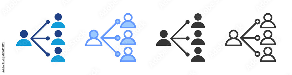 Delegation icon set multiple style collection Delegation icon set multiple style collection