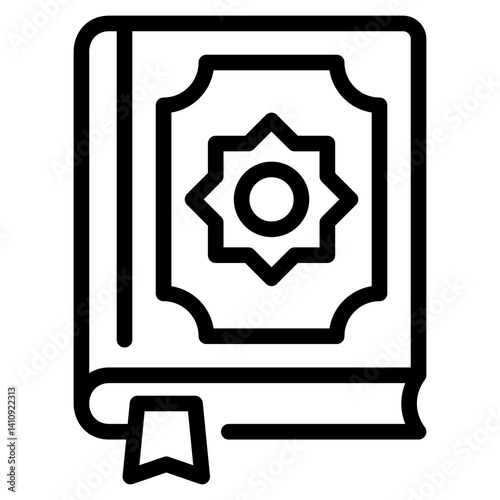 Quran open with moon