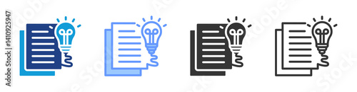 Industry Insights icon set multiple style collection