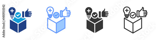 Positifity icon set multiple style collection