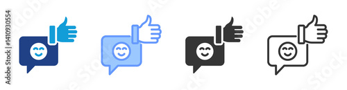 Feedback icon set multiple style collection
