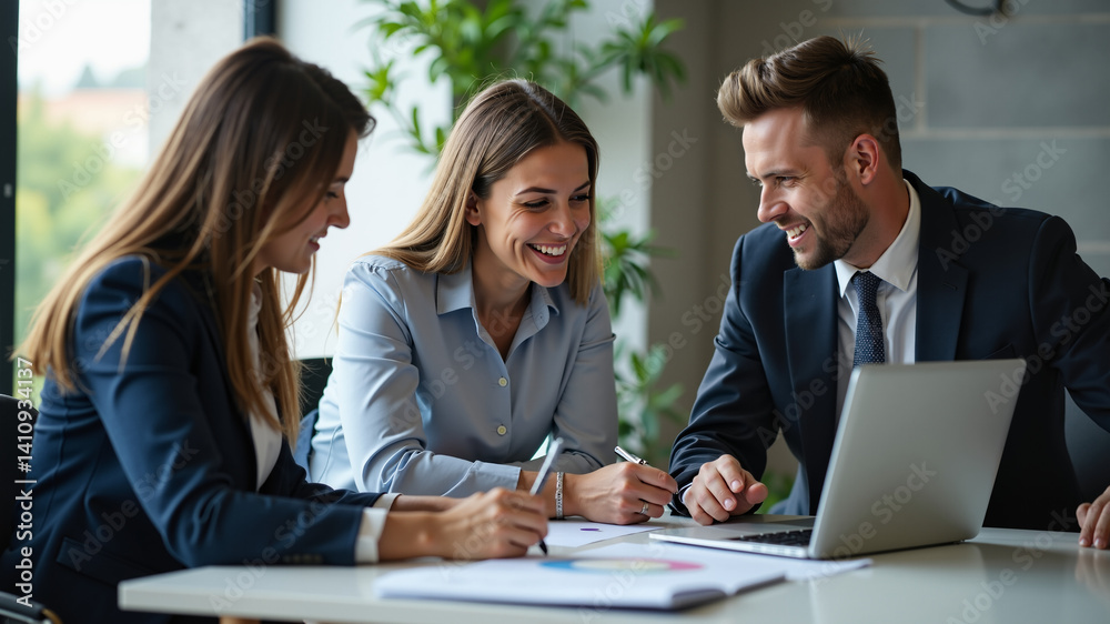 Business people collaborating on a project Business people collaborating on a project