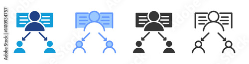 Informal Mentorship icon set multiple style collection