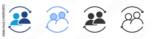 Informal Experiences icon set multiple style collection