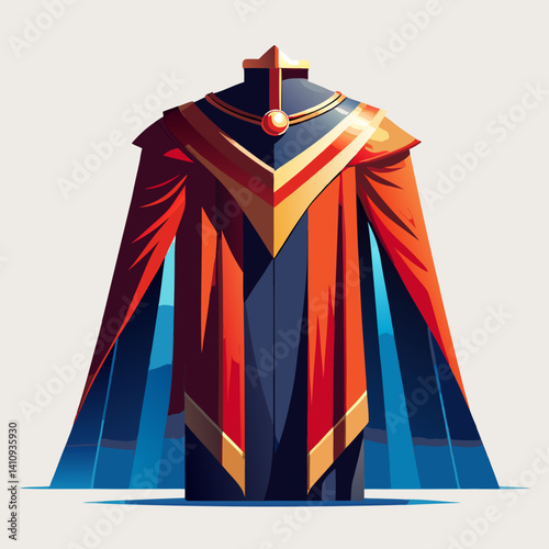 colorful illustration of a cape