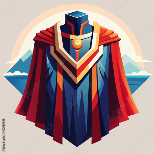 colorful illustration of a cape