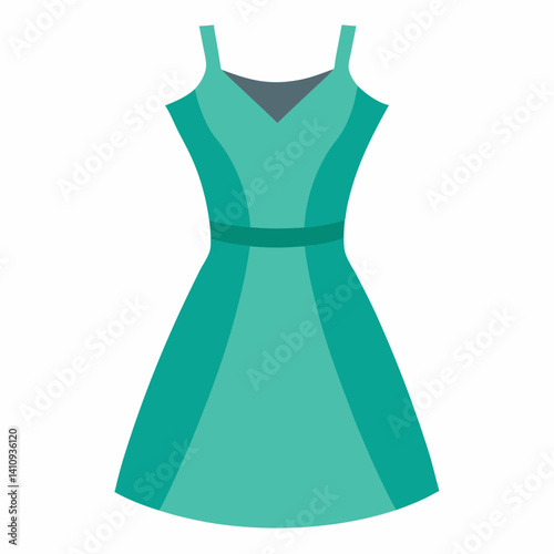 colorful illustration of a cocktail dress