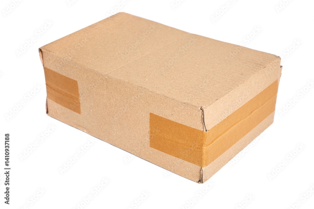 Cardboard Box on White