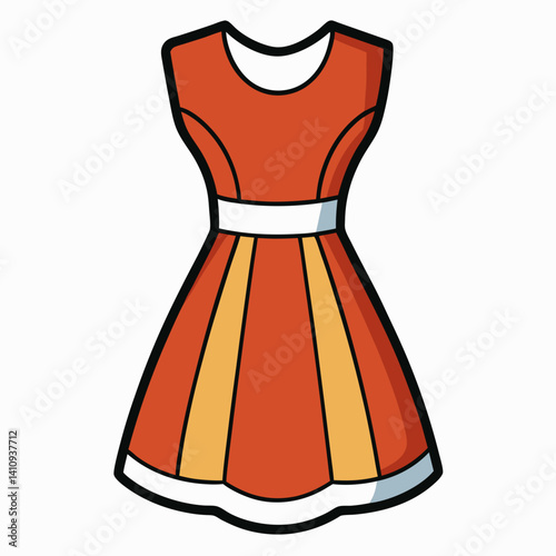 colorful illustration of a mini dress
