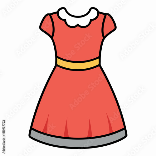 colorful illustration of a mini dress