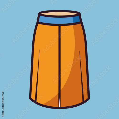 colorful illustration of a pencil skirt