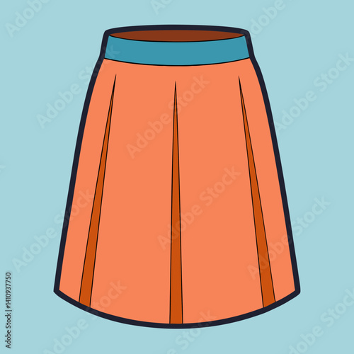 colorful illustration of a pencil skirt