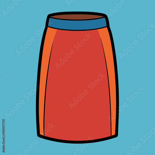 colorful illustration of a pencil skirt