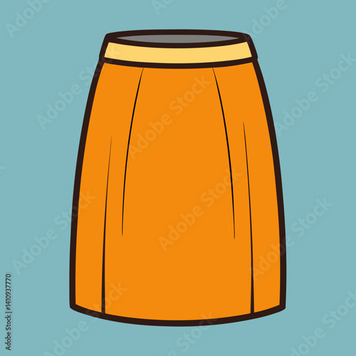 colorful illustration of a pencil skirt