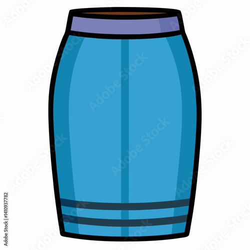 colorful illustration of a pencil skirt