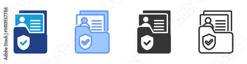 Public Record icon set multiple style collection