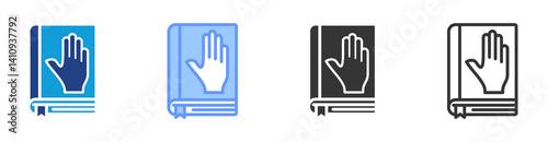 Oath icon set multiple style collection