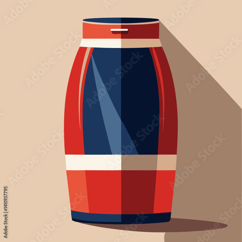 colorful illustration of a pencil skirt