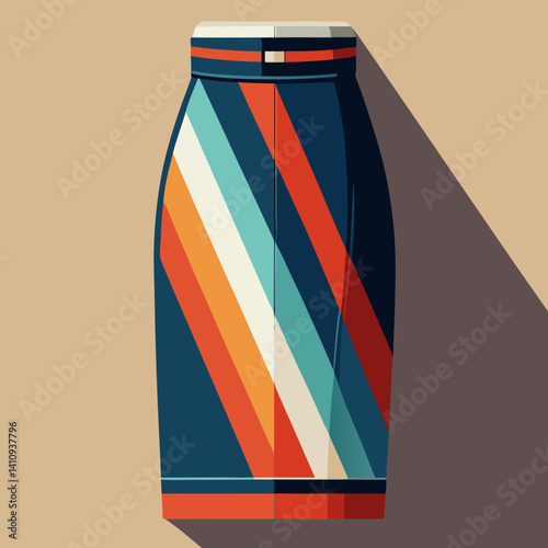colorful illustration of a pencil skirt