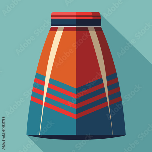 colorful illustration of a pencil skirt