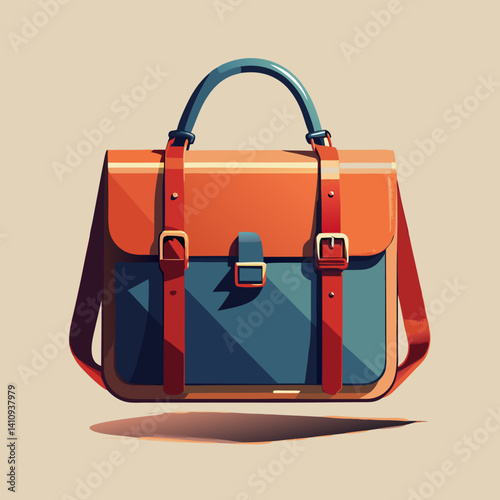 colorful illustration of a postman bag