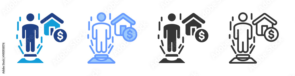 Holographic Will icon set multiple style collection Holographic Will icon set multiple style collection