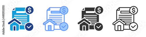 Escrow icon set multiple style collection