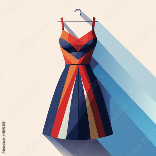 colorful illustration of a slip dress