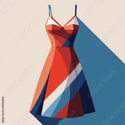 colorful illustration of a slip dress