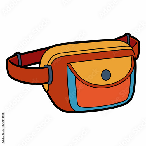 colorful illustration of a waist bag