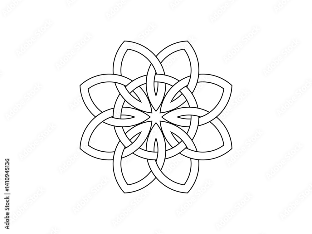 Naklejka premium celtic knot trinity endless vector on white background for tattoo symbol religion icon logo. vector illustration 